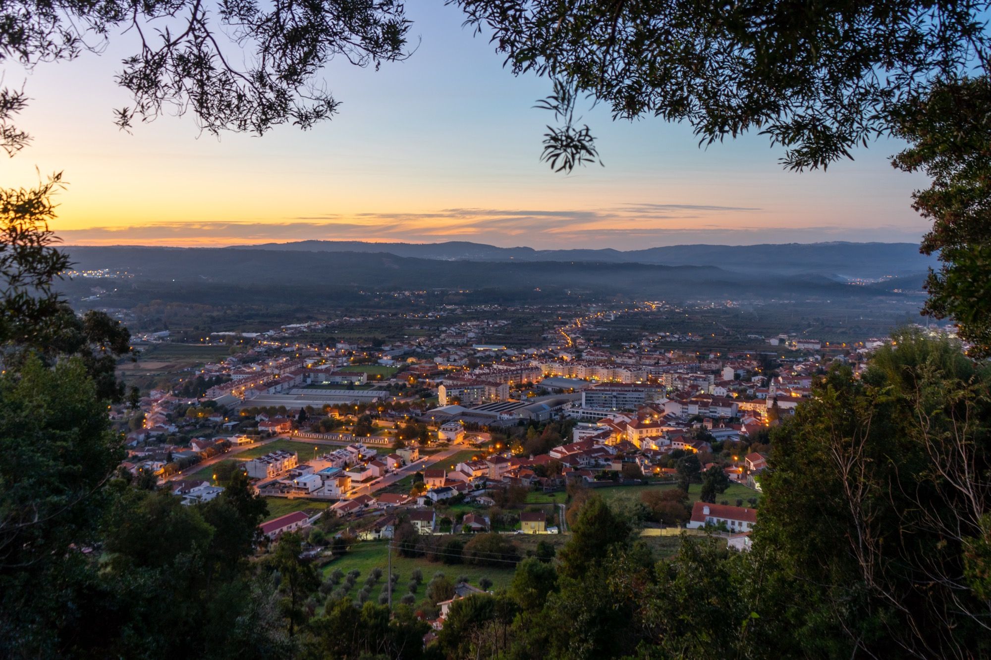 Serra da Lousã ao pôr do sol